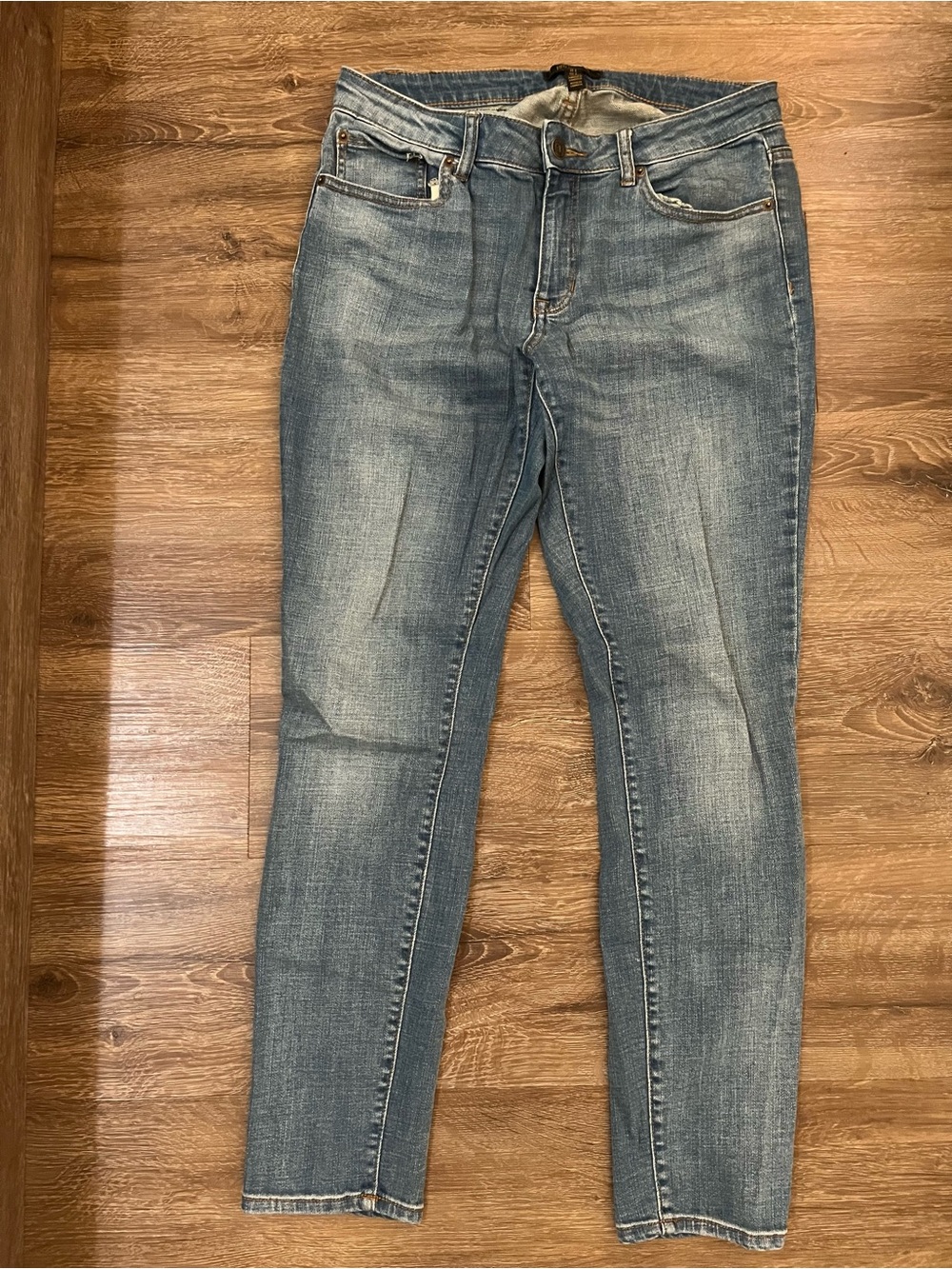 Frye Medium Blue Denim Jeans with Contrast Stitching